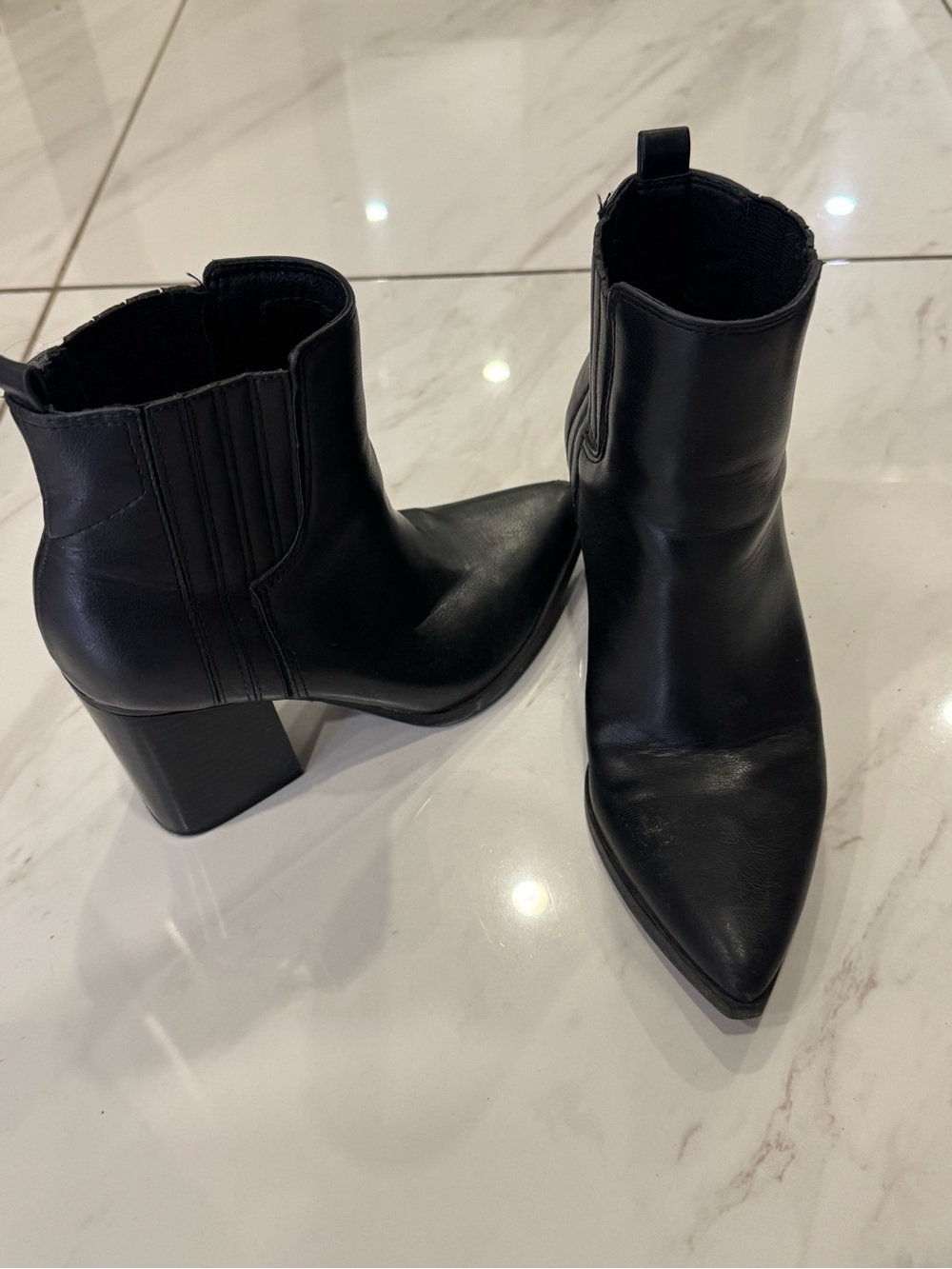 Leather boots